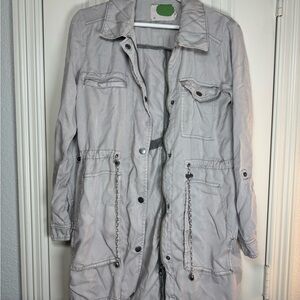 Anthropologie Light Gray Utility Jacket